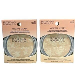 2 Pack- Physicians Formula Mineral Wear Pressed Powder, Translucent, 0.30 Ounce